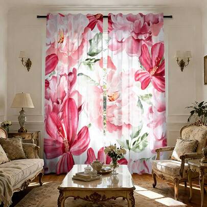 2pcs Cartoon Style Curtains, Polyester Blackout Curtains For Living Room Bedroom, Home Decor, Bedroom Wedding Decoration, No Drill Blackout Curtains, Christmas Home Decor, Kitchen Curtain Set, Nursery Decor Doorway Curtain, Suitable For Home Office, Ideal For Valentine's Day, Birthday Party, Wedding, Daily Home Use, Anniversary, Thanksgiving, Mother's Day, Theme Party, Great Gift For Others Or Self-Use