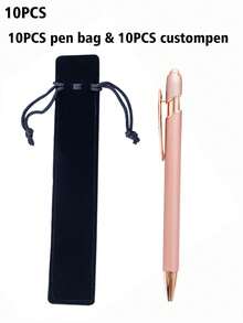 50/30/10/5/3/1pc Set Customized Luxury Soft Touch Round Ballpoint Pen With Black Pencil Case - Personalized Writing Tool, Suitable For Name And Company Website, Perfect Gift For Men, Anniversary, Birthday, Graduation Season Gift, Multi-Functional, Decorative, Reusable, Modern, Colorful, Cute, Vintage, Cartoon, Kawaii, Customized, Personalized, Unique, Customized, Workers, Customers, Students, For Business/Work/Office, For School - Sets - View 39