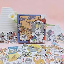 Warner Bros Bộ 63 miếng dán hình mèo và chuột hoạt hình dễ thương Tom và Jerry, chống thấm nước, thích hợp dán lên bình nước, máy tính xách tay, hộp bút, đàn guitar, hành lý, v.v. Món quà sinh nhật - quà tặng tiệc tùng - quà tặng ngày lễ - quà tặng tựu trường hoàn hảo. - Nhiều màu - Xem 5