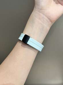 1 pieza Correa magnética de silicona, compatible con Huawei Band 7/8/9/10/NFC Smartwatch - verde esmeralda - Ver 5