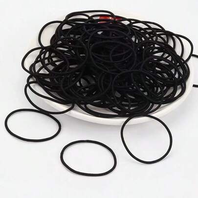 100 chiếc dây buộc tóc co giãn cao, tối giản, đa năng, màu trơn, phù hợp cho sử dụng hàng ngày, dạo phố, dự tiệc, đi làm, du lịch, buộc tóc đuôi ngựa, búi tóc, rửa mặt, trang điểm, phối đồ.
