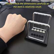 1pc Mini Newton's Cradle, Designed In Modern Minimalist Style, Made Of Metal; The Spheres Can Swing, Providing Dynamic Visual Effect. This Physics Teaching Decor Piece Is Suitable For Office Decoration, As Well As A Gift Or Housewarming Present. - 1PC - View 6