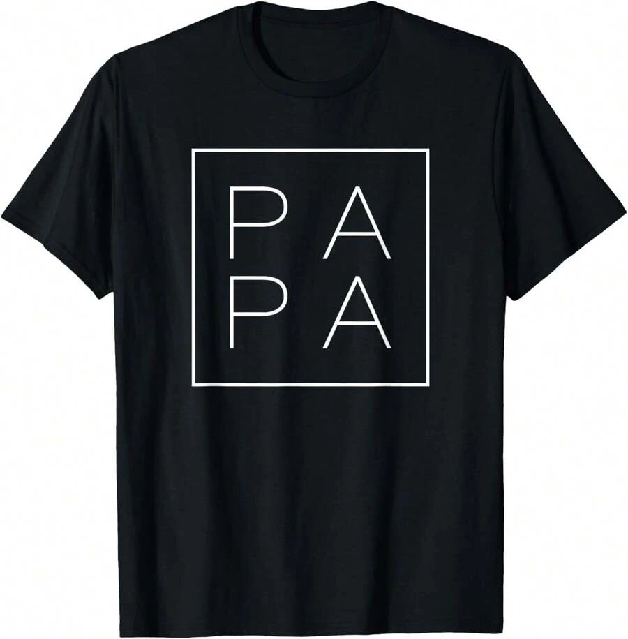 PaPa Cool Funny Fathers Day Design For Mens Dad Dada Papa T-Shirt - 黑色 - 查看 1