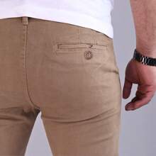 Stretch Gabardine Skinny Pants For Men John Silver - 卡其色 - 查看 5
