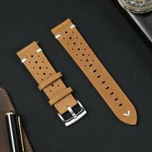 Perforated Breathable Genuine Leather Quick Release For Men Women 20mm 22mm Premium Replacement Band For Wristwatch Watch Strap - Mouldless - View 9