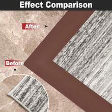 1 Roll 39.37 Inch (1M) Self-Adhesive PVC Transition Strip, Suitable For Wood Flooring, Easy To Install, Durable Threshold Suitable For Doorways, Corridors, Large Rooms - C - View 5