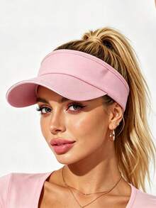 1/2pcs Women's Summer Outdoor Sports Ponytail Sun Hat, Foldable Portable Beach Hat, Suitable For Outdoor Sports, UV Protection - Multicolor - View 22