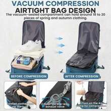 Vacuum Compression Backpack - Durable Nylon, Multi-Pocket Storage, Suitable For Travel, Hiking, Camping And Business Trips, Space-Saving Design, Built-In Pump, Travel Essentials Organizer, Compact Travel Gear, Durable Zipper Closure, Travel Backpack Travel Bag Luggage Bag For Business For Vacation Holiday Large Capacity Portable Multifunction Travel Duffel Bag Unisex Weekender Bags - 彩色 - 查看 10