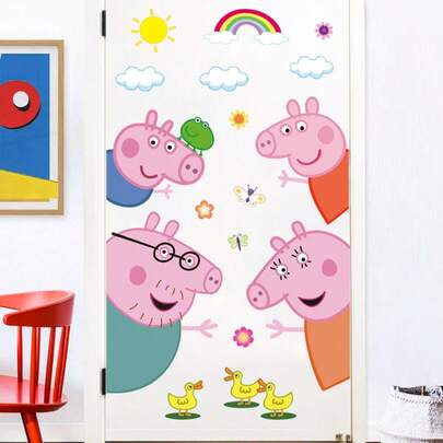  Hình dán tường chủ đề Peppa Pig được yêu thích cho phòng ngủ, phòng khách và phòng tắm. Được làm từ chất liệu PVC, những hình trang trí tường này có thể tháo rời và tái sử dụng. Chúng có hình ảnh chú heo hoạt hình dễ thương trên bề mặt. (Hình ảnh sản phẩm được phóng to để thể hiện hiệu quả sản phẩm. Kích thước thực tế chủ yếu được thể hiện trong bảng kích thước.)