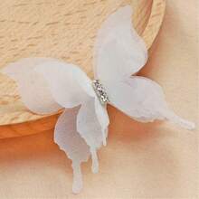 3D Butterflies, 30 Pieces Organza Fabric Translucent Chiffon Butterfly, Decorative Butterflies For DIY Decoration, Scrapbooking, Luggage, Wall And Window Hair Clip Decoration - 30pcs - View 7