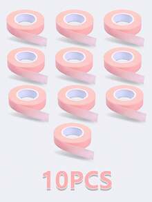 6 Rolls Breathable Eyelash Extension Tape, Suitable For Eyelash Extensions, Micro-Porous Fabric Tape, Non-Woven Makeup Tools, Multi-Purpose Self-Adhesive Tape, Pink Eyelash Glue Tape, Eyelash Extension Tape, Eyeshadow Tape, Suitable For Lengthening Women's Eyelashes, Eyeshadow And Eyeliner Auxiliary Tools. - Multicolor - View 18