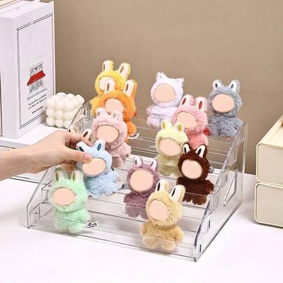 1 hộp trưng bày mô hình mini bằng nhựa trong suốt, giá đỡ nhiều tầng dạng thang, kệ để bàn trong suốt bền chắc dùng để đựng đồ chơi và đá sưu tầm, hộp đựng bằng nhựa chắc chắn. Giá trưng bày mô hình sưu tầm, trang trí bàn, trang trí nhà cửa.