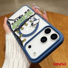 Ốp lưng điện thoại trong suốt có nam châm MINISO Snoopy Keep On Going cho iPhone 17/17 Pro/17 Pro Max/17 Air/16/15/14/13/12/11/X Series, Ốp lưng iPhone 17 Pro Max, Ốp lưng iPhone 17 Pro, Ốp lưng iPhone 17 The Girlfriend, Món quà lý tưởng cho người hâm mộ anime. - màu đen - Xem 5