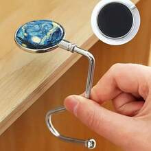 1 chiếc móc treo bàn gấp gọn chống trượt họa tiết Mandala, thích hợp cho bàn làm việc văn phòng, bàn ăn, v.v., phụ kiện treo túi xách dễ thương. - Nhiều màu - Xem 8