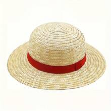 Cosplay Straw Hat - Anime-Themed Summer Beach Hat With String Strap, Unisex, Suitable For Themed Parties, Outdoor Adventures (Cartoon Character Accessory) - 1個 - 查看 8