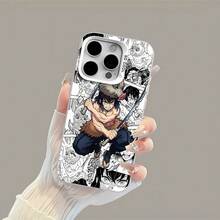 Funda para móvil con diseño de máscara de jabalí inspirada en el anime. Compatible con fundas para móviles , Apple, VIVO, OPPO, , Transsion, ,  y Honor. Fabricada en TPU, ofrece protección contra golpes y caídas. Un regalo ideal para familiares y amigos. - Blanco - Ver 2