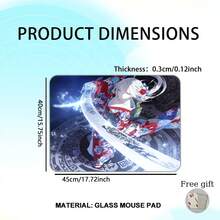 Esports Pro Glass Mouse Pad, Micro Etch Texture, Smooth & Controlled, Fast Reflex For FPS, Waterproof Anti-Sweat, Non-Slip Rubber Base, Long Life, Ideal For PC Gaming Setup - Thickness: 0.3cm/0.12inch - View 13