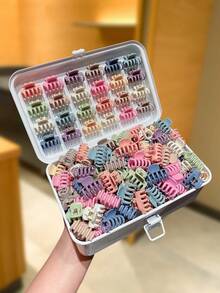 100/80/60/40/20pcs Women's Multi-Color Bone-Shaped Hair Clips, Small Size Hair Clips, Sweet & Cute Style, Women Hair Accessories. Suitable For Daily Casual, Shopping, Dating, Campus Wear. Summer Hair Claws Beach Claw Clips Vacay Hair Clutch - Multicolor - View 7