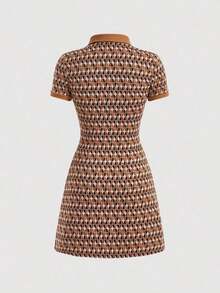 MOD Vestido con estampado con botón - Multicolor - Ver 8