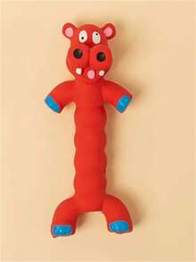 Monkey Hippo Shaped Rubber Pet Teething Toy, Suitable For Small, Medium, And Large Dogs, Bite-Resistant And Wear-Resistant, With Sound Effects - Multicolor - View 14