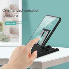Adjustable Mini Foldable Phone Stand 1PC Macaron Color Foldable Cell Phone Stand, Multi-Angle Portable Slouchy Desktop Holder For Smartphone & Tablet, Universal Desk Cradle For Watching Videos, Live Streaming Mother's Day Gift - Multicolor - View 6