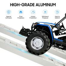 Futchoy 2Pcs Truck Car Auto Trailer Ramps, 2pcs Aluminum Trailer Ramps, Loading Ramps - Silver - View 7
