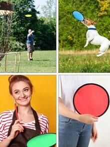 8pcs/Set Foldable Flying Disc Fans, Wholesale Foldable Disc Fans With Carrying Bag, Lightweight & Compact, No Battery Required, Comes With Storage Bag For Easy Organization, Reusable, 8 Vibrant Colors Available, Suitable For Summer Outdoor Activities, Birthdays, Weddings, Party Favors, Everyday Use - Folding Fan - View 3