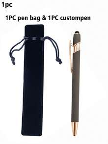 50/30/10/5/3/1pc Set Customized Luxury Soft Touch Round Ballpoint Pen With Black Pencil Case - Personalized Writing Tool, Suitable For Name And Company Website, Perfect Gift For Men, Anniversary, Birthday, Graduation Season Gift, Multi-Functional, Decorative, Reusable, Modern, Colorful, Cute, Vintage, Cartoon, Kawaii, Customized, Personalized, Unique, Customized, Workers, Customers, Students, For Business/Work/Office, For School - Sets - View 8