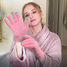 Eurow Aloe-Infued Moiturizing Glove Creen Cpatible Cented Oft And Breathable For Dry Hand Treatment Lock In Lon Dule And Reuable Pink 1 Pair - One Size - View 5