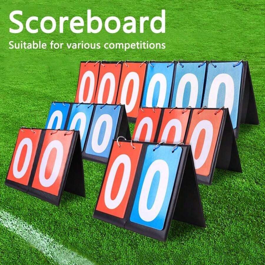 Multi-Digit Tabletop Scoreboard: Detachable, Battery-Free, Ideal For Indoor/Outdoor Sports Games Such As Basketball, Tennis, And Other Sports - Multicolor - View 1