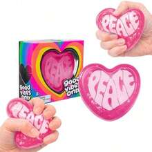 NEE DOH Love Pinch Music, Love Shape Daily Decompression And Decompression, Soft Feel And Slow Rebound, Fun Portable Toy - Màu xanh lam - Xem 1