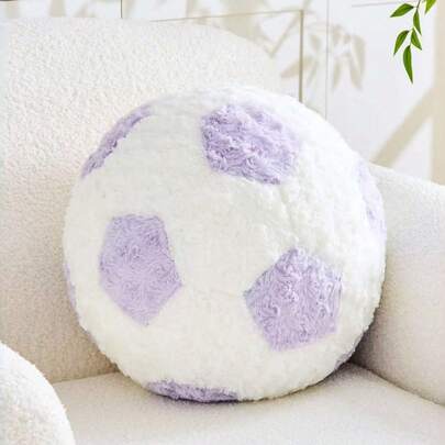 Gối trang trí hình quả bóng đá tròn, gối nhung hình quả bóng đá, gối trang trí nhà cửa đẹp mắt, gối trang trí hình quả bóng đá mềm mại cho giường.