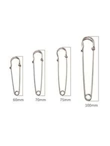 5 piezas de alfileres de grandes, diseño resistente, sujetadores duraderos, estructura metálica, materiales duraderos, alfileres multifuncionales, clips de papel gruesos con anillos múltiples, broche de borde de ropa grande para accesorios de joyería DIY - Color blanco K. - Ver 4