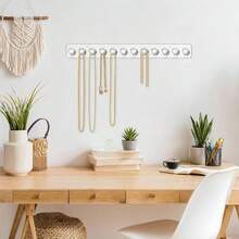 1 Giá treo dây chuyền bằng acrylic trong suốt, giá đựng trang sức treo tường với 12 móc bóng, giá trưng bày dây chuyền kiểu dáng hiện đại dành cho nữ. - Trong sáng - Xem 7