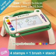 Set Papan Gambar Magnetik Berbagai Ukuran, Tombol Hapus Sekali Klik Tanpa Baterai, Melatih Keterampilan Motorik Halus, Latihan Menggambar/Mencoret-coret, Mainan Edukasi Dini, Stimulasi Imajinasi, Pengembangan Minat, Hadiah Sempurna untuk Ulang Tahun/Liburan/Kembali ke Sekolah - MultiWarna - View 20