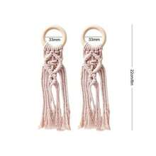 2 chiếc vòng giữ khăn ăn kiểu Bohemian, giá đỡ khăn ăn thủ công bằng macrame với tua rua. - Nhiều màu - Xem 14