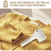 Fabric Shaver, Lint Remover Rechargeable 3-Speed Remove Fuzz, Pilling For Wool, Clothes, Sweater, Coat, Electric Lint Shaver With Stainless Steel Replacement Blades, Light Beige - A - View 4