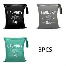 Large Travel Laundry Bag, Wet Dry Bag, Washable Dirty Clothes Drawstring Bag, Suitable For Gym Clothes, Swimwear, Fitness, Available In Blue, Pink, Black, Gray, Etc. - Multicolor - View 32