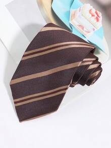 1pc Men's Fashion Classic Striped Pattern Necktie, Versatile For Business, Commute, Dating, And Daily Wear - Multicolor - View 2