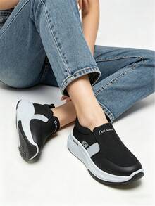 Desaidb Women's Casual Lightweight Breathable Non-Slip Fashion Sneakers. Multifunctional Casual Shoes, Suitable For Commuting To Work, Also An Ideal Gift For Mother's Day And Valentine's Day - Black - View 4