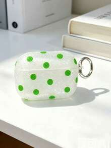 1 chiếc ốp tai nghe hai mặt màu đen, hồng, xanh chấm bi đính đá, phù hợp với 1/2/3/Pro/Pro 2nd. - Màu xanh Bạc hà - Xem 2