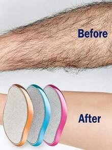 1pc Full Body Painless Crystal Hair Removal Device, Reusable Crystal Leg Hair Remover, Waterproof All-Season Fragrance-Free Exfoliating Tool, Smooth Arms, Legs And Back, Suitable For Men And Women, Glass Hair Remover - Multiple Styles - View 1
