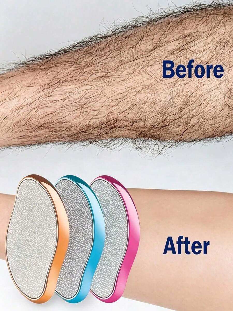 1pc Full Body Painless Crystal Hair Removal Device, Reusable Crystal Leg Hair Remover, Waterproof All-Season Fragrance-Free Exfoliating Tool, Smooth Arms, Legs And Back, Suitable For Men And Women, Glass Hair Remover - Multiple Styles - View 1