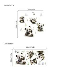 卡通叢林動物樹壁貼，居家房間裝飾，女童男童嬰兒房牆面藝術，兒童臥室客廳裝飾配件 - 彩色 - 查看 12
