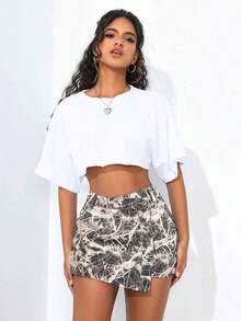 Women Denim Skirts - Multicolor 2 - View 3