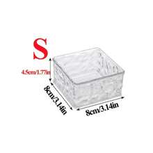 10/7/1pc Drawer Organizer Divider Box, Transparent Water Ripple Cosmetic Storage Box, Transparent PET Plastic Material, Multi-Functional Miscellaneous Sorting Box, Multiple Sizes Available, Suitable For Various Home Drawers, Room Decor, Bathroom Decor - Polka Dots - Transparent - Water Ripple - View 16