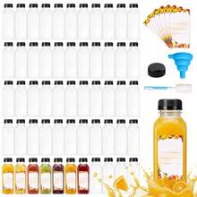 Tomnk 36/42/56/72/128pcs 12/16oz Juice Bottles, Plastic Bottles With Lids, Reusable Clear Containers For Juice, Smoothies, Cola, Water And Other Beverages, Party Storage - 無色 - 查看 10