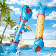 夏季戶外水上玩具，拉出式噴水玩具，適合夏季海灘與游泳池水上遊戲，生日與節日禮物 - 彩色 - 查看 9
