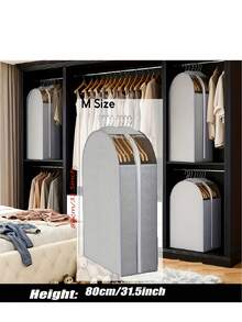 Wrinkle-Resistant Garment Bags For Hanging Transparent Window Clothes, Designed For Open Wardrobe Storage Of Suits, Suitable For Wardrobe Protectors For Coats, Dresses, Jackets, Shirts And Sweaters. - View 11