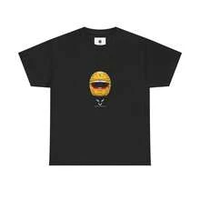 Camiseta con el Casco de Lewis Hamilton: Camiseta Gráfica de Carreras F1 para Fanáticos - Negro - Ver 7